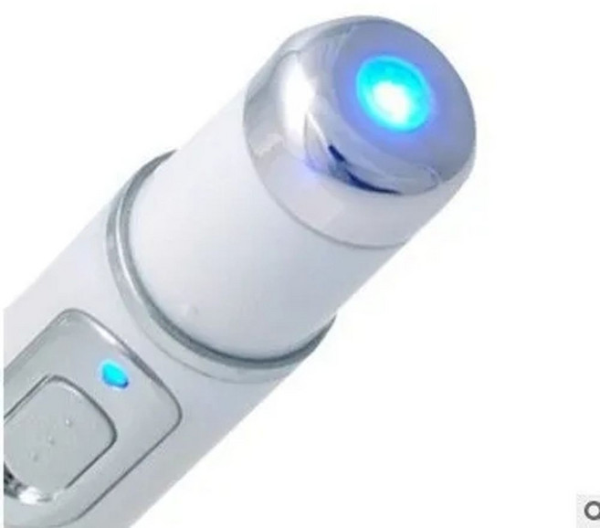 가정용 여드름 제거기 레이저펜 흉터 블루라이트 테라피펜, 1개, 하얀색, 중국