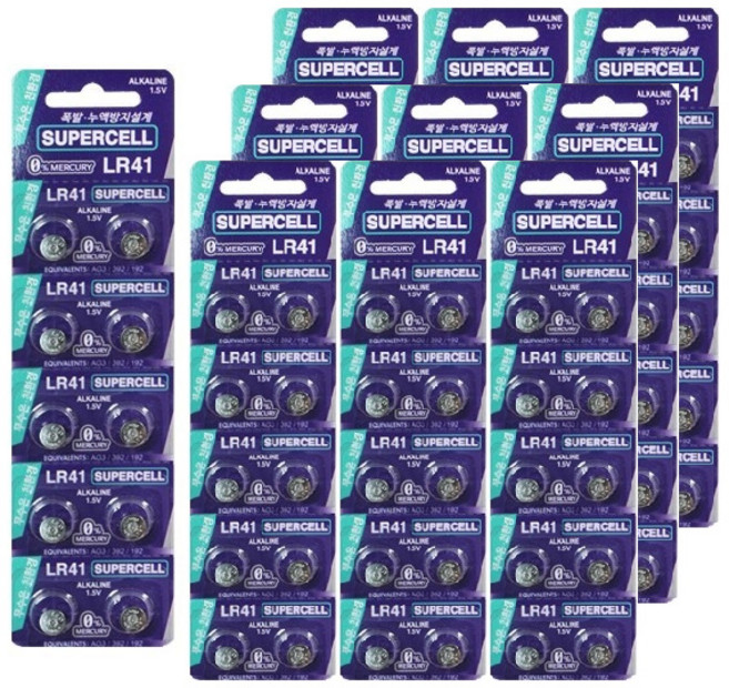 슈퍼셀 코인건전지 LR41 10알 2카드, 10개입, 10개