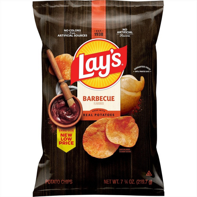 레이즈 Lays BBQ 바베큐 포테이토칩 7.75oz(약 220g)