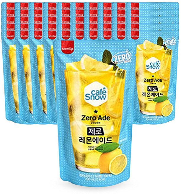 삼립 카페스노우 레몬 에이드 제로 / 아이스티, 230ml, 50개