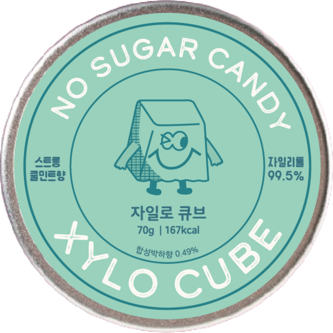 자일로큐브 무설탕 자일리톨 캔디 11가지 맛 6900원부터 5.스트롱 쿨민트, 70g, 1개