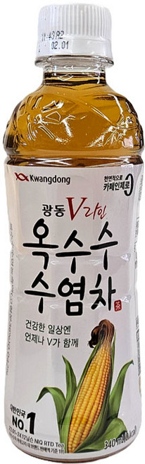 광동 V라인 옥수수 수염차, 340ml, 10개