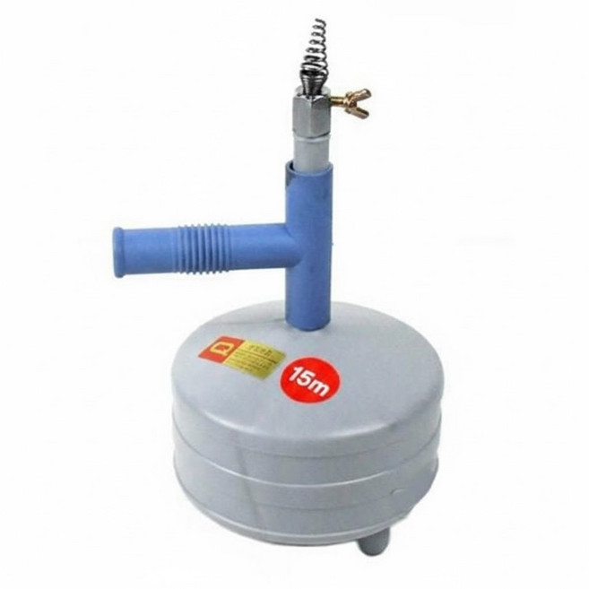 하수구 변기 막힘 해결 15m 수동 스프링 관통기 싱크대막힘 배수관클리너 배관청소용품