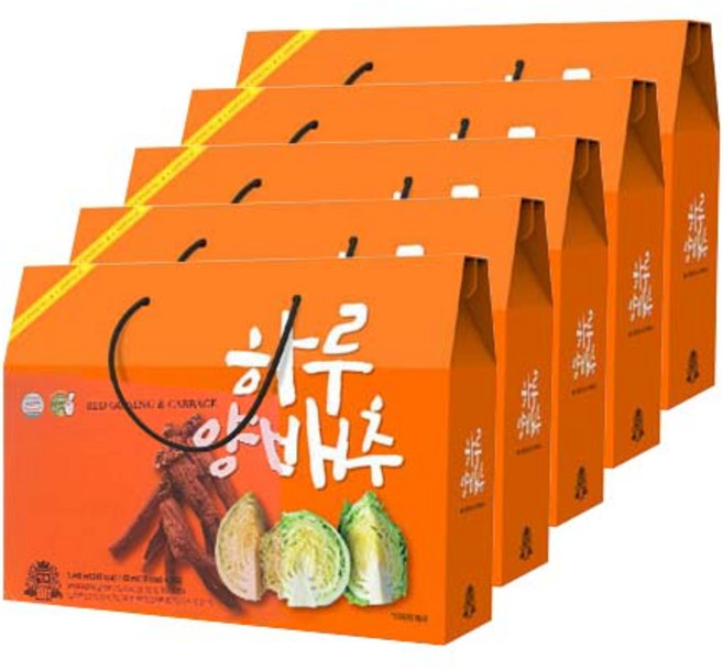 국내산 홍삼품은 하루양배추즙 60ml*120포, (60ml*24개*5박스), 60ml