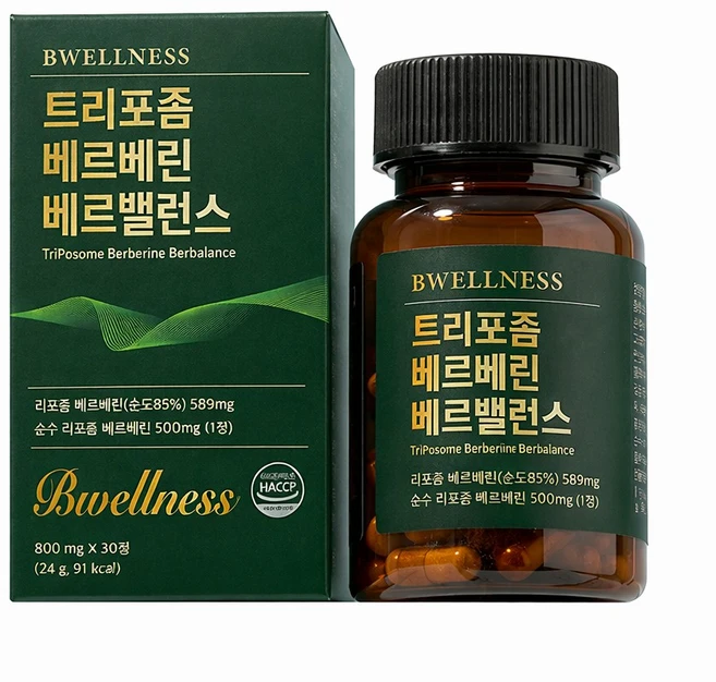 비웰니스 리포좀 베르베린 1정당 순수함량 500MG 베르밸런스, 1개, 30정 - 쿠팡