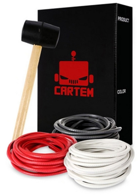 VIP 도어 엣지 몰딩가드 망치포함, 레드, 1개