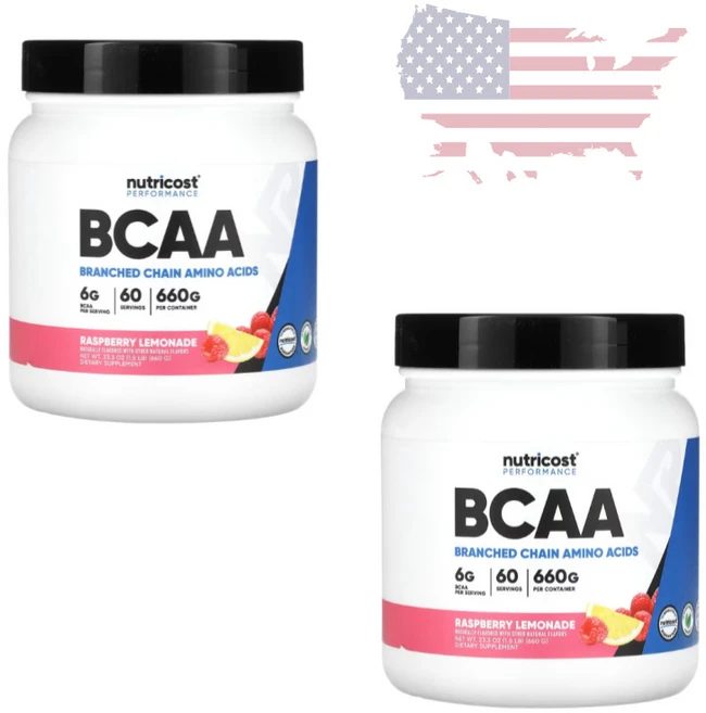 뉴트리코스트 BCAA 퍼포먼스 라즈베리 레모네이드맛 660g 1+1 미국정품, 2개 - 쿠팡