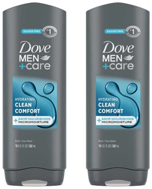 도브 멘 + 케어 클린 컴포트 바디 페이스 워시, 2개, 532ml - 쿠팡