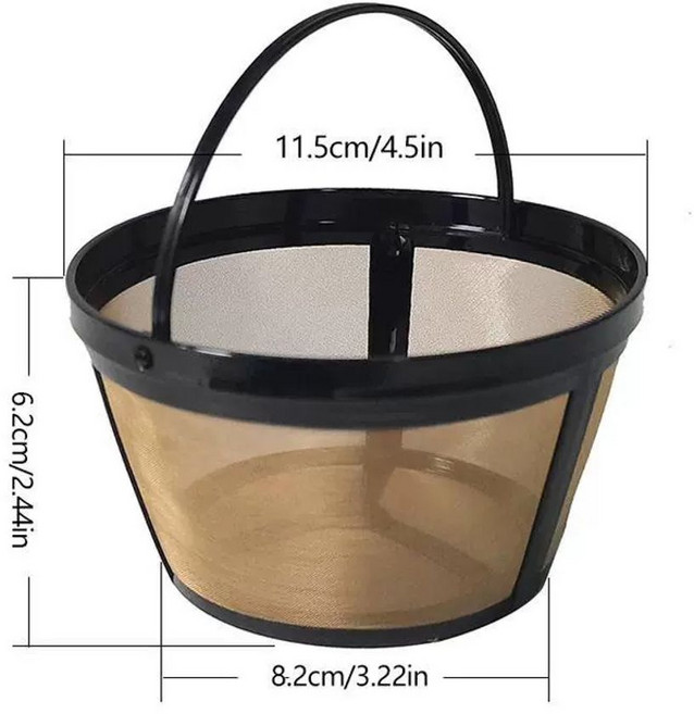 드립커피필터 재사용 가능한 커피찌꺼기거름망 저항 메쉬 고온 여과지, 2. 금속 필터 (12컵)