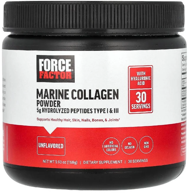 Force Factor 해양 콜라겐 분말 무맛 168g(5.93oz) Factor (포스 팩터), Force Factor (포스 팩터) 힘 계수, 해양, 168g, 1개 - 쿠팡