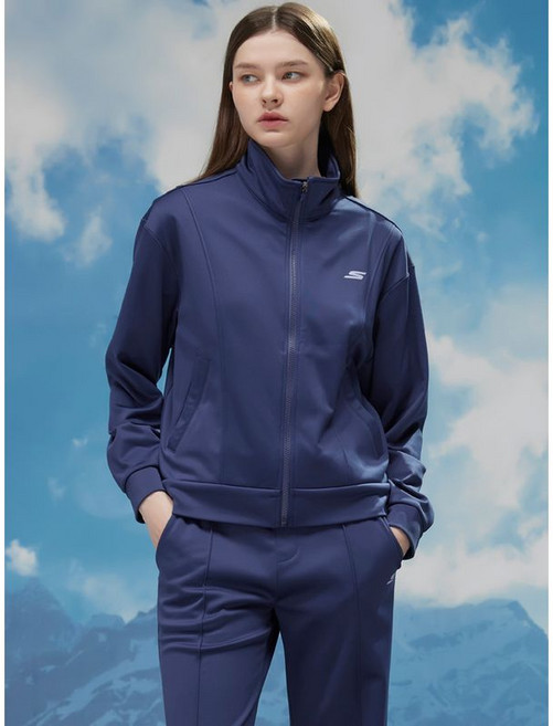 스케쳐스 여성 캐주얼 스트레치 웜 트랙셋업 2종 라이트네이비