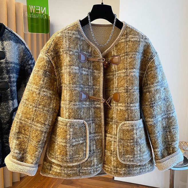 빛깃닥 리버시블무스탕 뽀글이 긴팔 기모자켓 겨울패딩 상의자켓 여성 숏패딩 루즈핏자켓