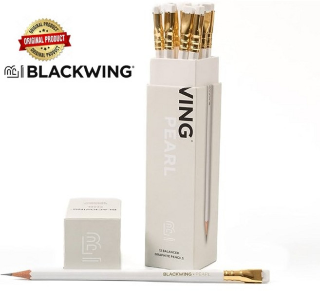 [정품] 팔로미노 블랙윙 연필 1타(12자루), 화이트 펄 (3B)