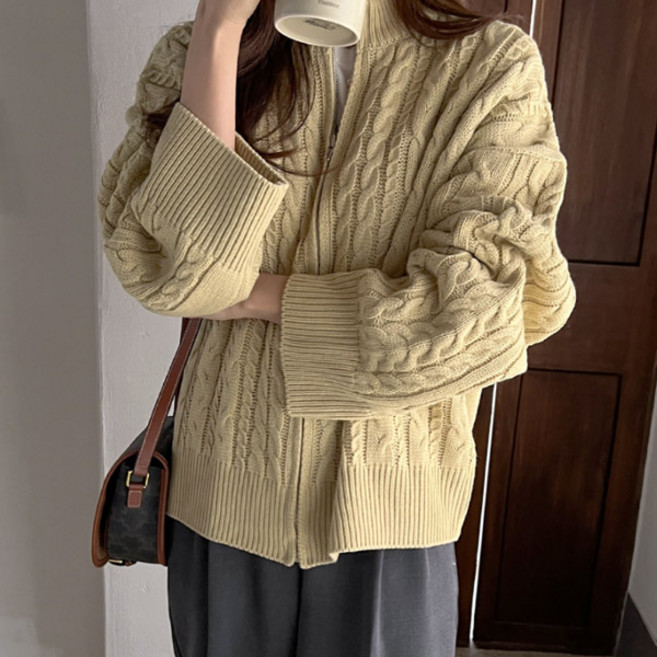 엔비룩 루즈꽈배기집업