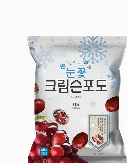 [생활앤] 눈꽃 크림슨포도 1kg, 3개