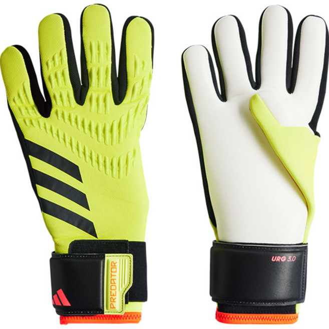 아디다스 프레데터 글러브 리그 키퍼 장갑 IN1601, 1세트, 솔리드옐로우 + 솔라레드 + 블랙