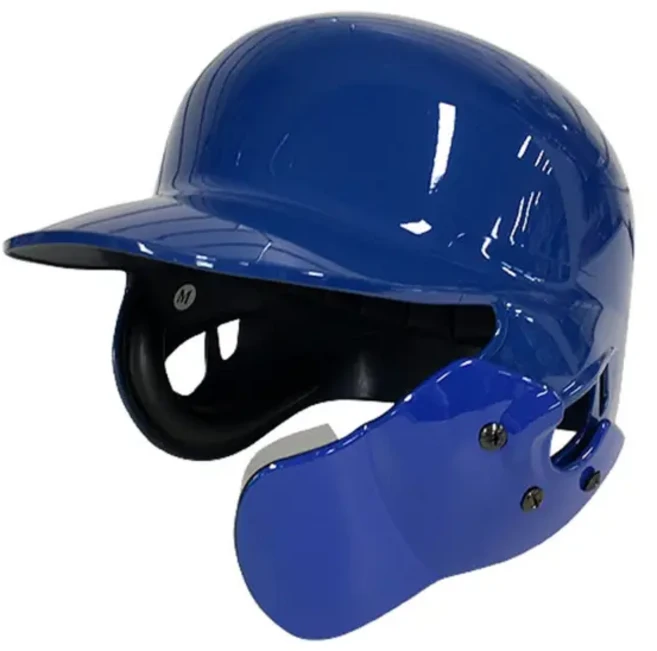 엑스필더 초경량 유광 양귀 MLB 스타일 검투사 타자헬멧 B 블루 마우스가드 포함 탈착가능, M-우타자용