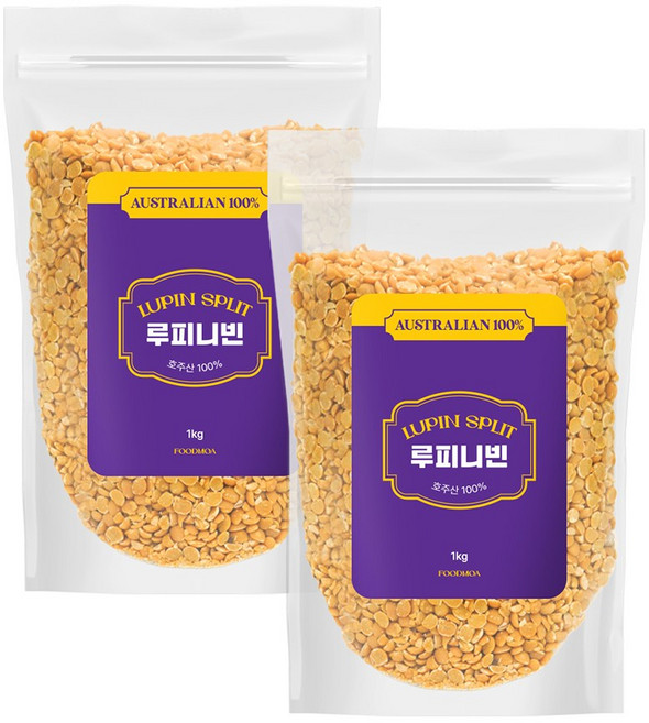 푸드모아 루피니빈 콩 루핀콩 루피니콩 고단백 식이섬유, 2개, 1kg