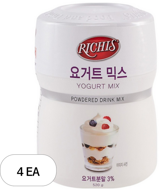 리치스 요거트 믹스 파우더, 520g, 4개