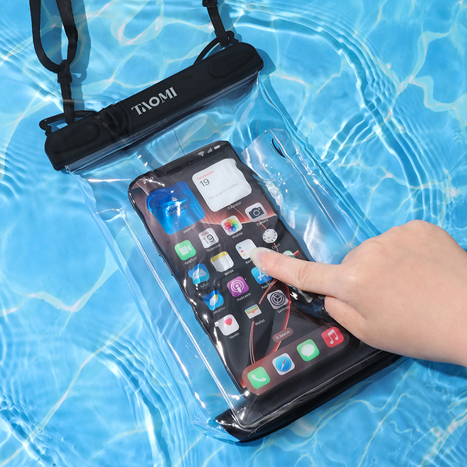 TAOMI 물놀이 대용량 핸드폰 방수팩 BIG9, 1개, 블랙