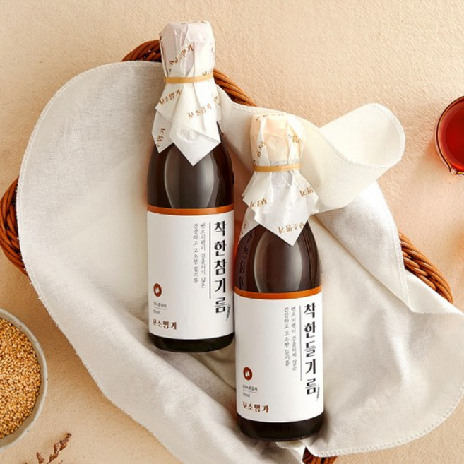 꼬소명가 착한 들기름, 2개, 350ml