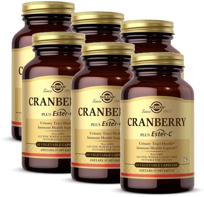 솔가 크랜베리 플러스 에스터-C 60 베지캡슐, 6병, 60정 - 쿠팡