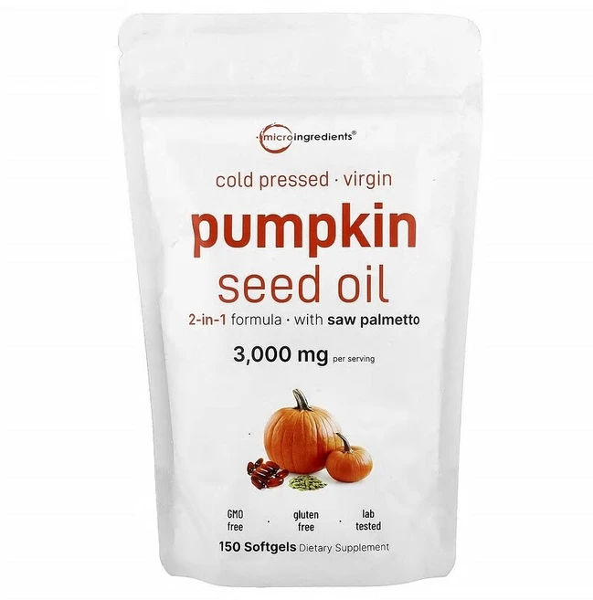 마이크로인그리디언츠 호박씨 오일 펌킨시드 Pumpkin Seed Oil 소프트젤 150정, 1개 - 쿠팡