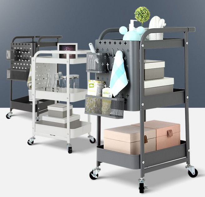 베들레헴 미용실 트롤리 미용 트레이 카트용품 이동식, 베들레헴 이동식트롤리 3단 화이트, 1