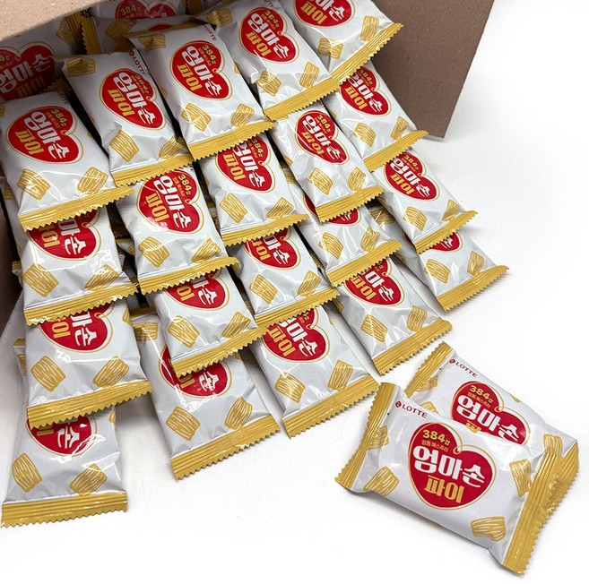 롯데웰푸드 엄마손 파이 50개입 개별포장 대용량 파이과자, 1개