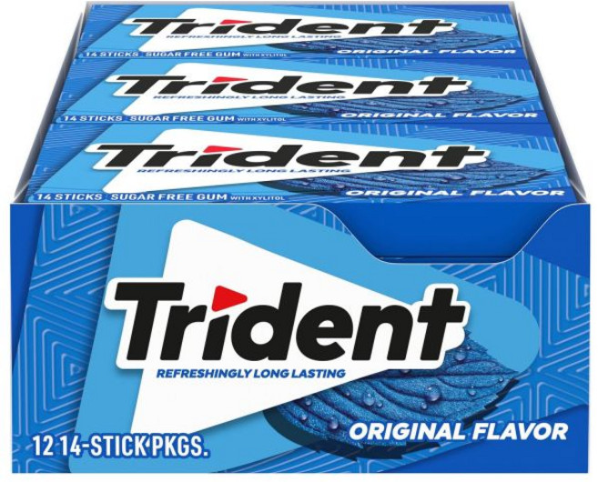 트라이던트 미국 자일리톨 무설탕 스피어민트 168개, 12개