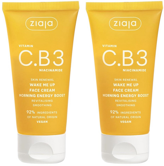 지아자 비타민 C B3 나이아신아마이드 위이크 미 업 페이스 크림, 2개, 50ml