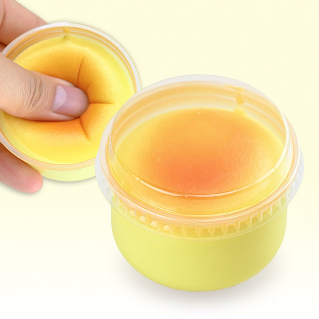 1+1 우유 푸딩 스퀴시 말랑이 스트레스볼 슬라임 시퀴시 피젯토이, 2개, 27g