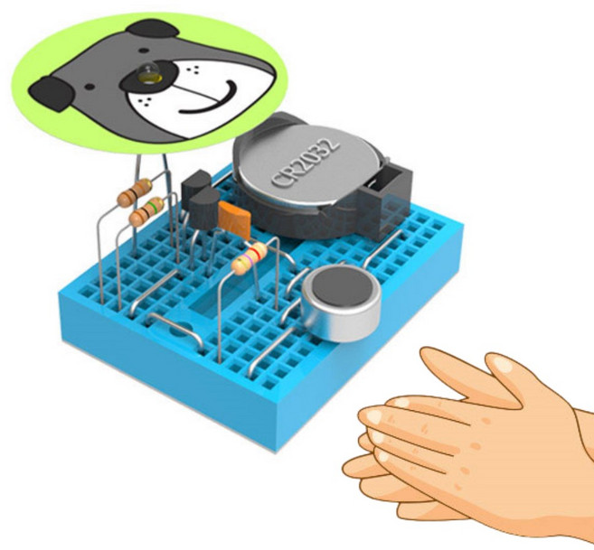 4인세트 전기실험 브레드보드 소리감응 전기회로키트 수업 과학도구