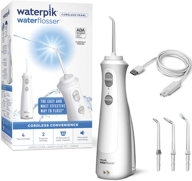 워터픽 워터 플로서 코드리스 펄, White, WF-13CD010