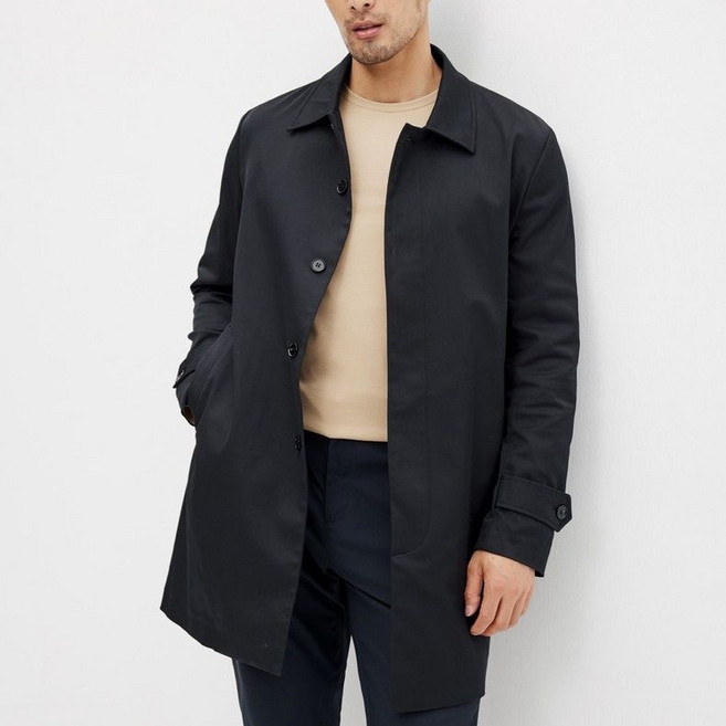휠렉스 남성 봄 카라넥 패션 하프 트렌치 코트 J258