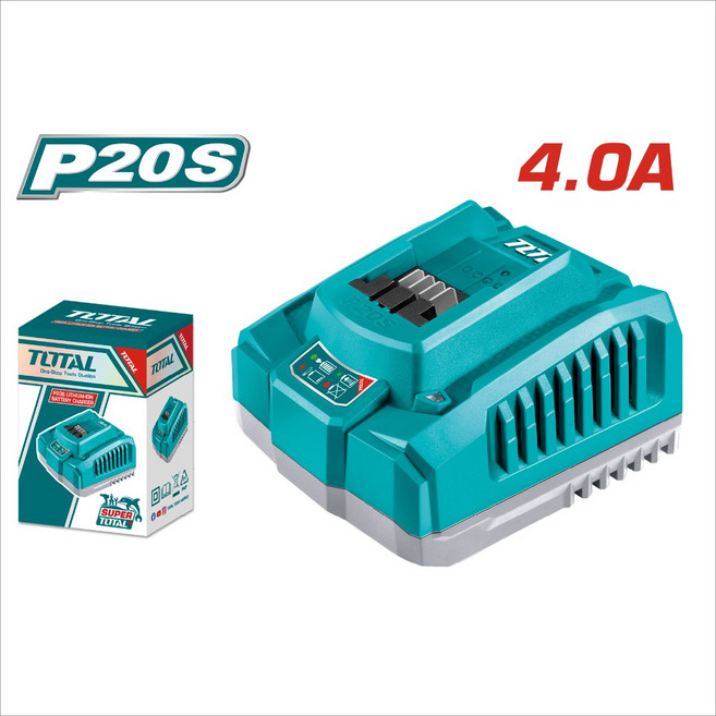 TOTAL P20S 20V 鋰電電池充電器, 1個, 4A單-充電器