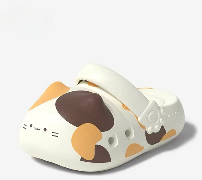 귀여운 삼색고양이 클로그 슬리퍼 3.5cm 키높이 쿠션 발편한