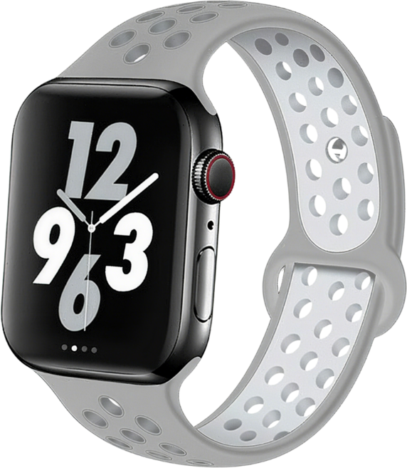 Fegwilde 애플워치 호환 실리콘 더블 컬러 실리콘 스포츠 스트랩 42/41/40/38/49/46/45/44mm 11 10 9 8 7 3 울트라1/2/3 SE1/2/3 밴드, 실버+화이트