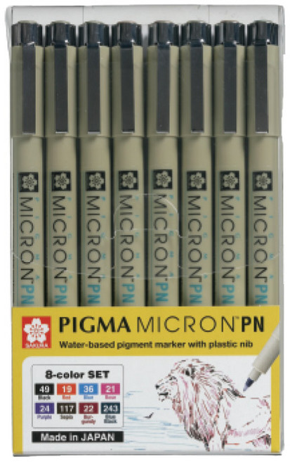 사쿠라 피그마마이크론 PN 8색세트 XSDK-PN-8