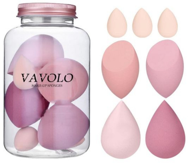 7개의 멀티 컬러 메이크업 스펀지 세트 파운데이션 블렌딩 뷰티 블렌더 리퀴드 크림과 파우더에 완벽한 제품입니다, Multicolor, 1개