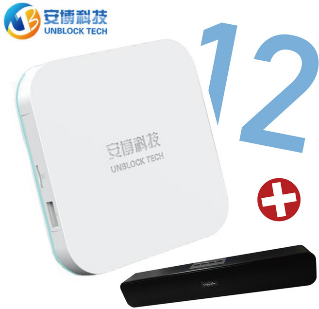 Uniscope 藍牙音箱，無線連接，高音喇叭，USB/TF卡播放，內置電池，3D影院音效, 1個, 安博+送US-30轟天雷環繞音響