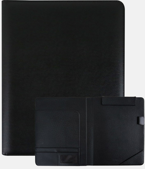 아인텍 A4 가죽 자석바인더 프리미엄 메모패드 HH15, 블랙[H9740], 1개