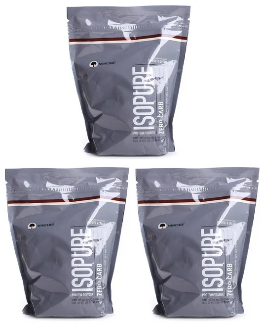 이소퓨어 제로 카브 프로틴 파우더 단백질 보충제 쿠키 & 크림, 3개, 454g - 쿠팡