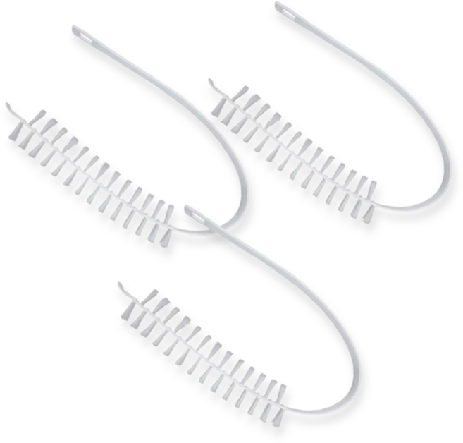 번쩍번쩍몰 세탁기 틈새 청소솔, 화이트, 3개