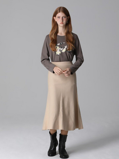 레노마레이디 A라인 훌 셋업 니트스커트 택가격 114000원