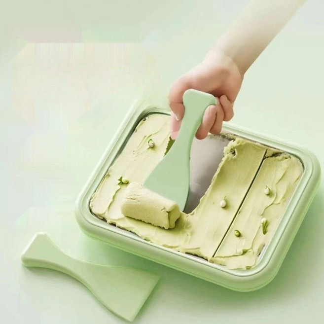 가정용 아이스크림 메이커 소형 DIY 수제 요거트 아이스크림 기계 여름 디저트 간편한 사용, 화이트 아이스 크러셔 포함