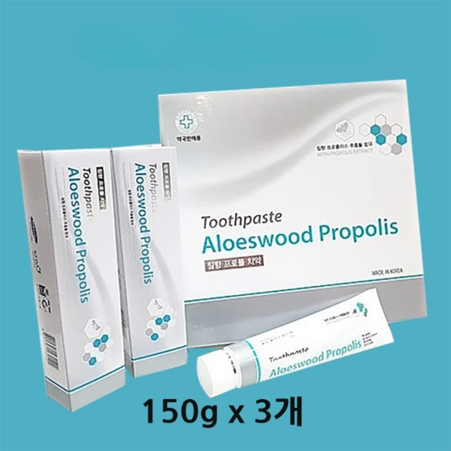 침향 프로폴 치약 미백 입냄새제거 잇몸질환케어 150g x 3개입, 3개 - 쿠팡