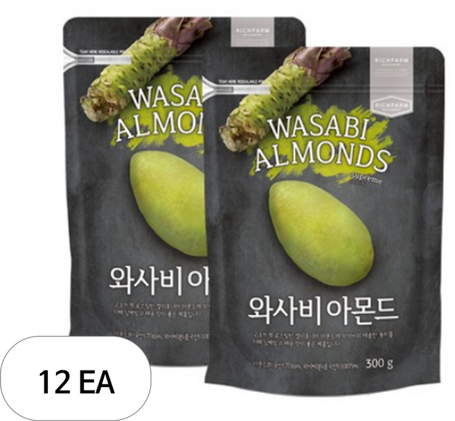 리치팜너트 와사비아몬드, 300g, 12개