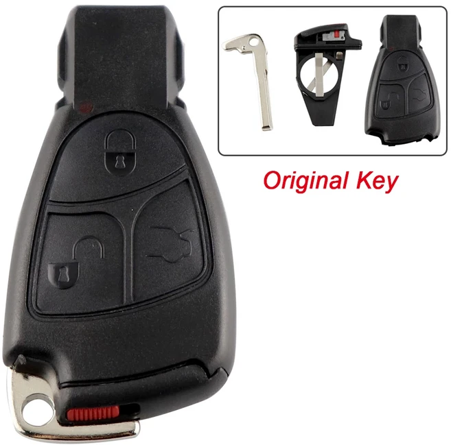 메르세데스 벤츠 W211 W210 W212 B C E ML CLS CLK CLA CL SL 클래스 W203 W204 W205 용 3버튼 스마트 리모, 01 Original Key