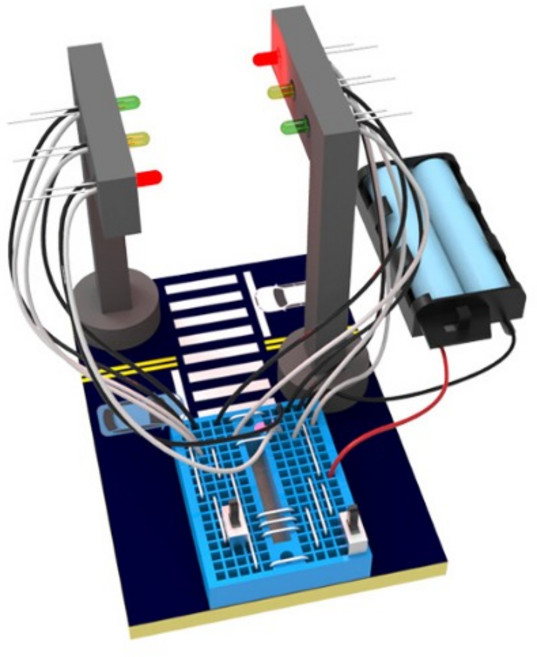 브레드보드 횡단보도 신호등-SFA, 1